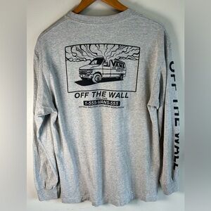 Vans Off The Wall Mens Long Sleeve T-shirt Sz M  1-800 "Hotbox" Graphic EUC RARE